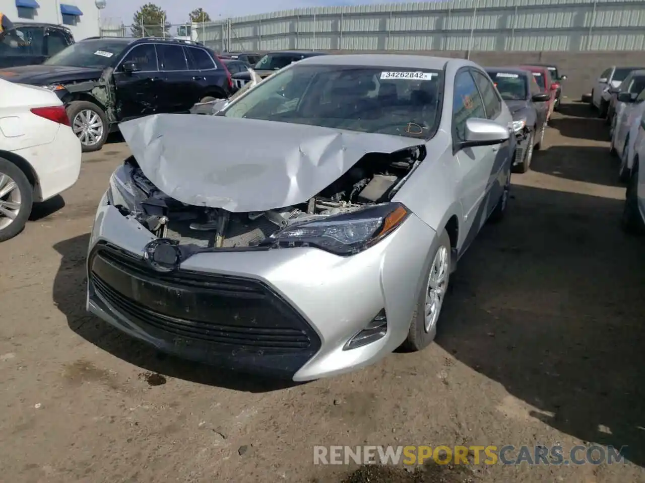 2 Photograph of a damaged car 5YFBURHE3KP917671 TOYOTA COROLLA 2019