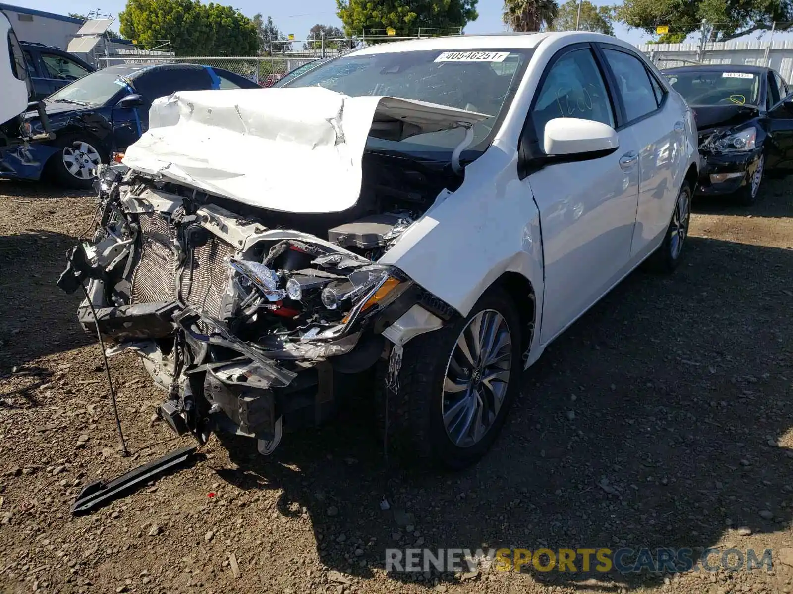 2 Photograph of a damaged car 5YFBURHE3KP919338 TOYOTA COROLLA 2019