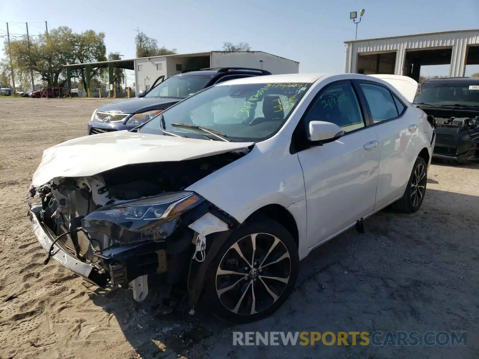 2 Photograph of a damaged car 5YFBURHE3KP919985 TOYOTA COROLLA 2019