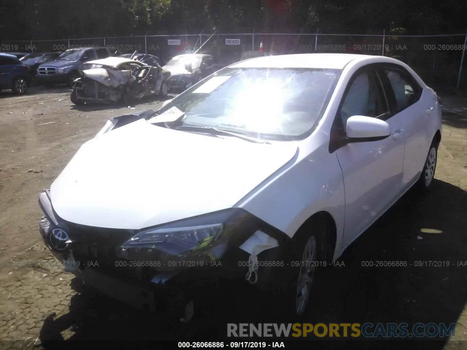 2 Photograph of a damaged car 5YFBURHE3KP920716 TOYOTA COROLLA 2019