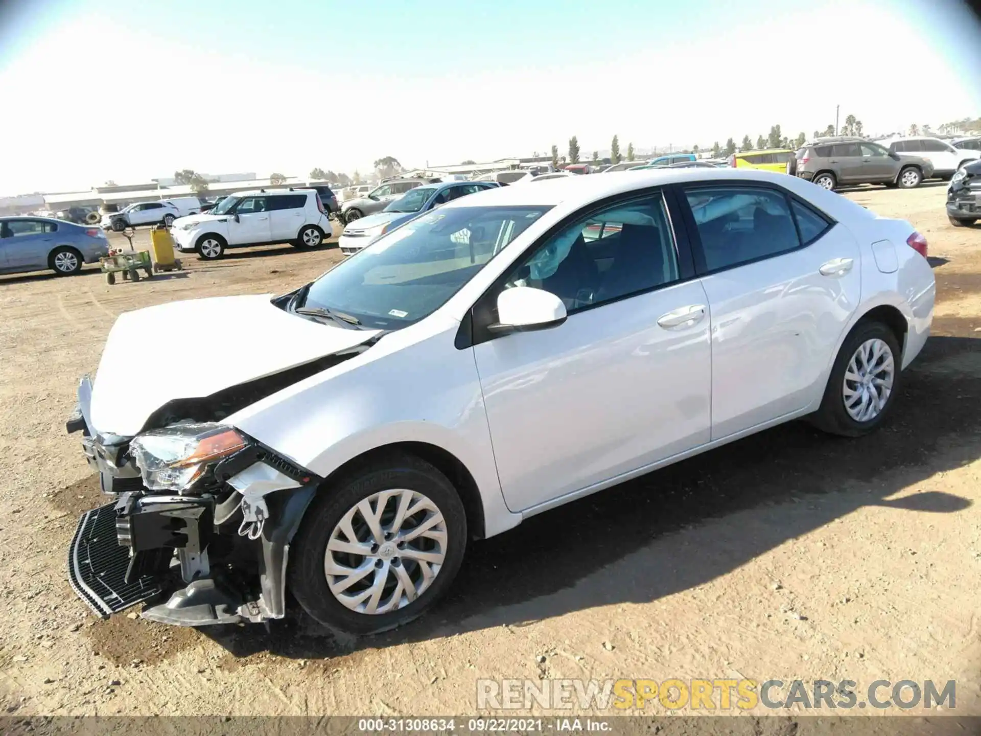 2 Photograph of a damaged car 5YFBURHE3KP922837 TOYOTA COROLLA 2019