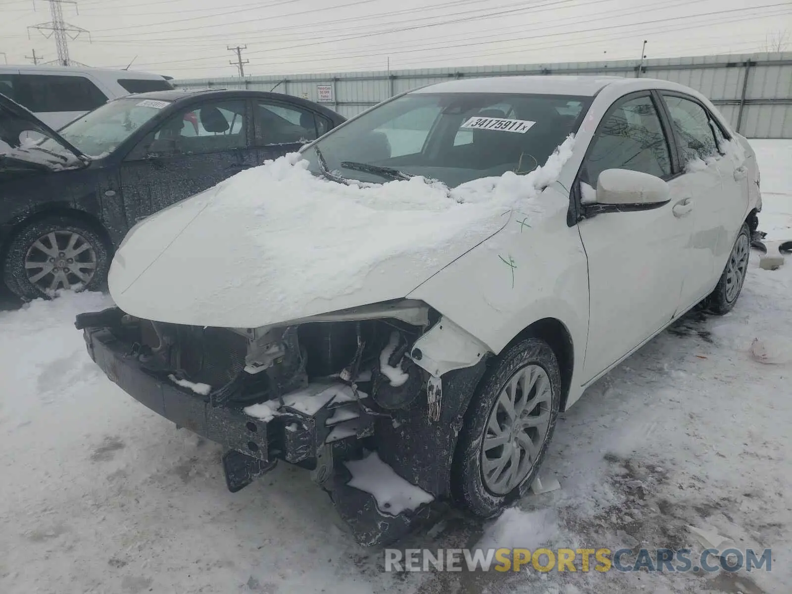 2 Photograph of a damaged car 5YFBURHE3KP923809 TOYOTA COROLLA 2019