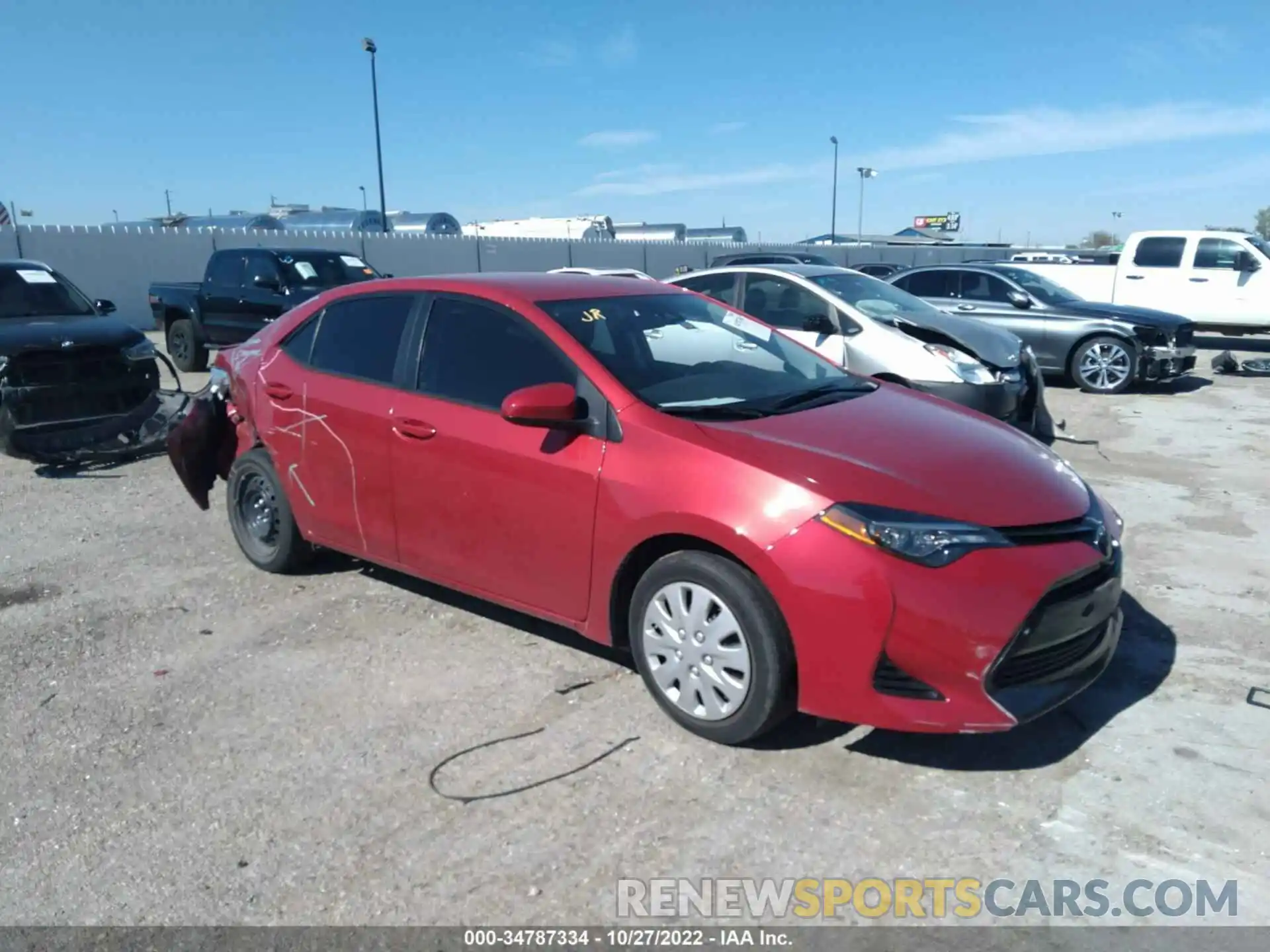 1 Photograph of a damaged car 5YFBURHE3KP925091 TOYOTA COROLLA 2019