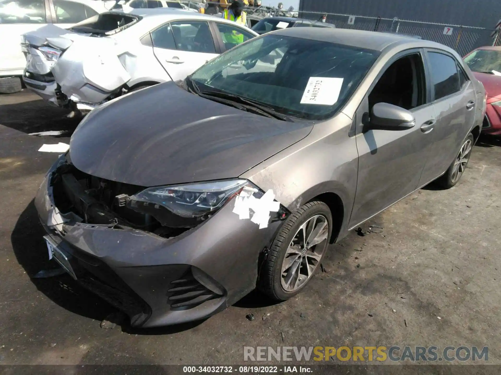 2 Photograph of a damaged car 5YFBURHE3KP926855 TOYOTA COROLLA 2019