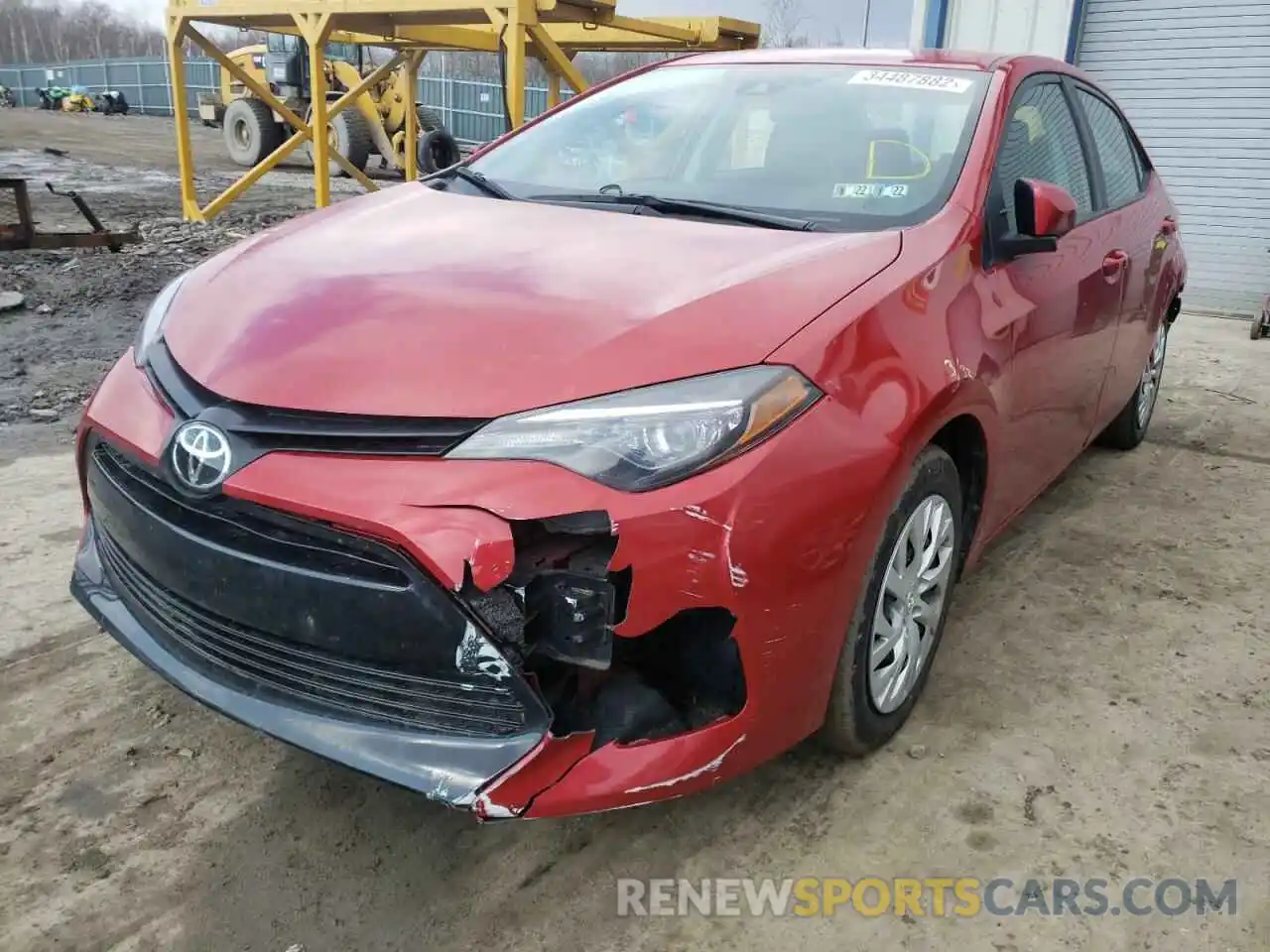 2 Photograph of a damaged car 5YFBURHE3KP928461 TOYOTA COROLLA 2019