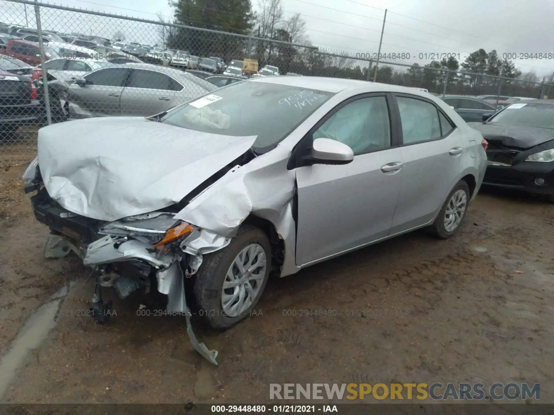 2 Photograph of a damaged car 5YFBURHE3KP928668 TOYOTA COROLLA 2019