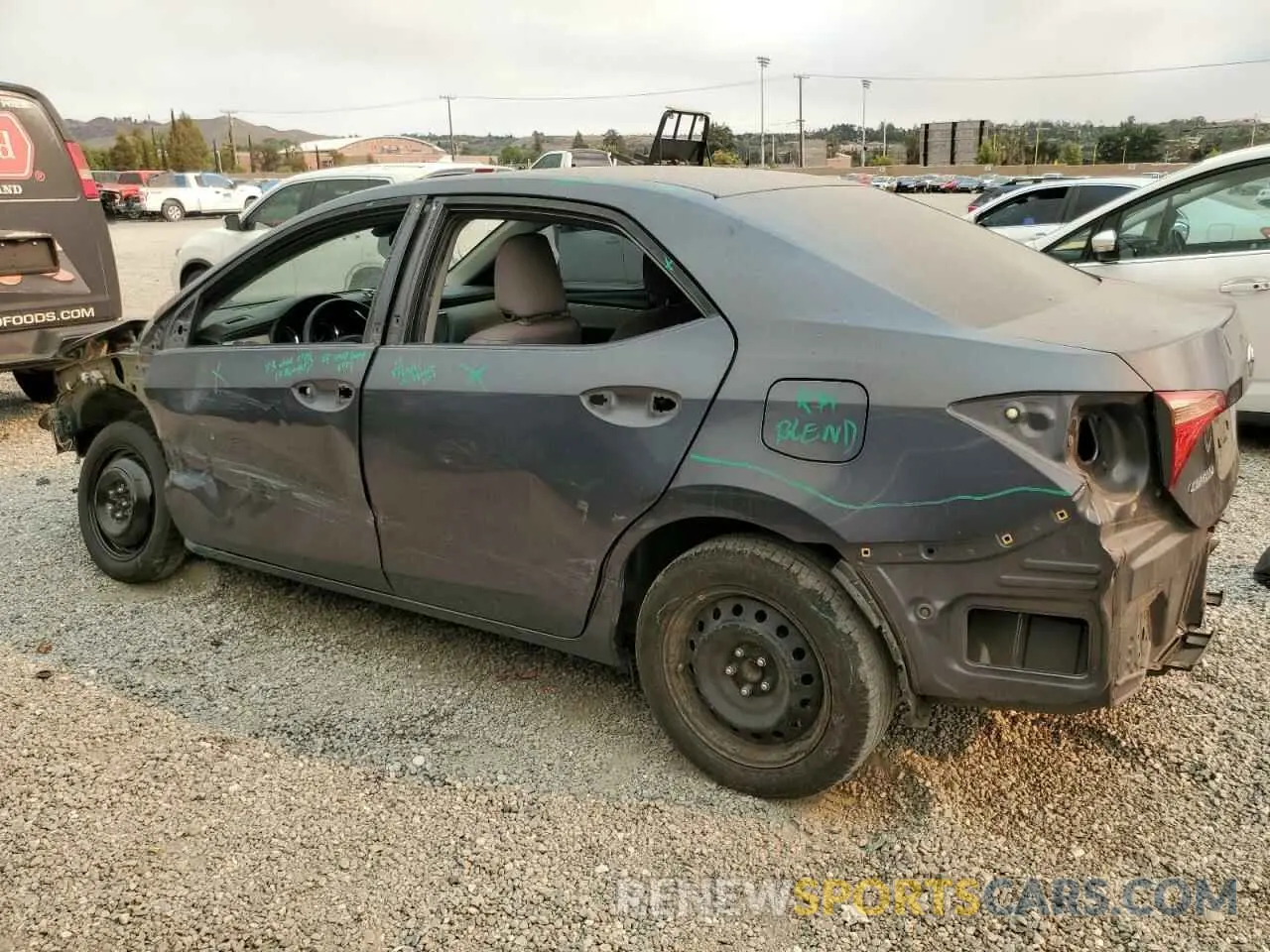 2 Photograph of a damaged car 5YFBURHE3KP933630 TOYOTA COROLLA 2019