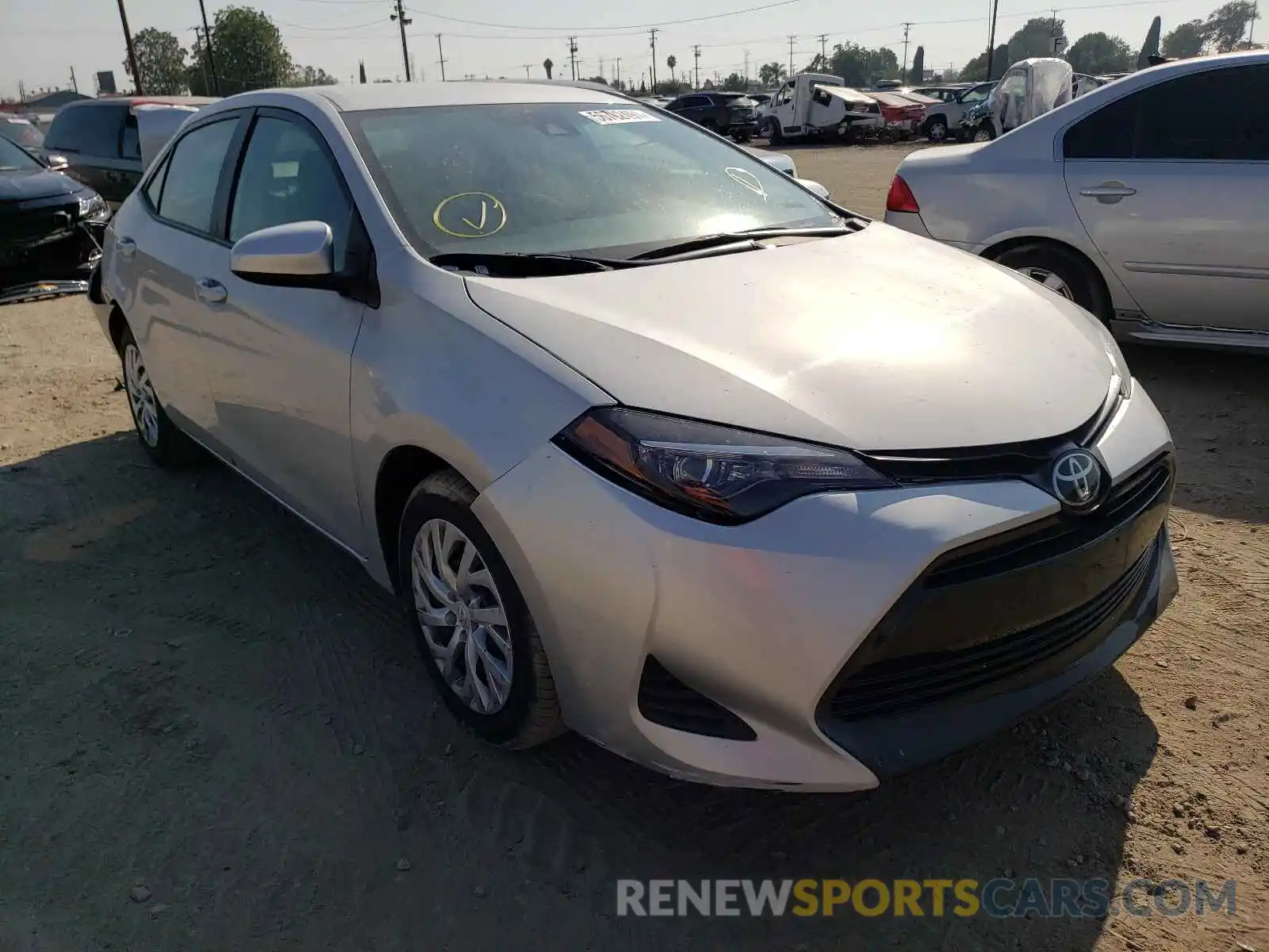 1 Photograph of a damaged car 5YFBURHE3KP935586 TOYOTA COROLLA 2019