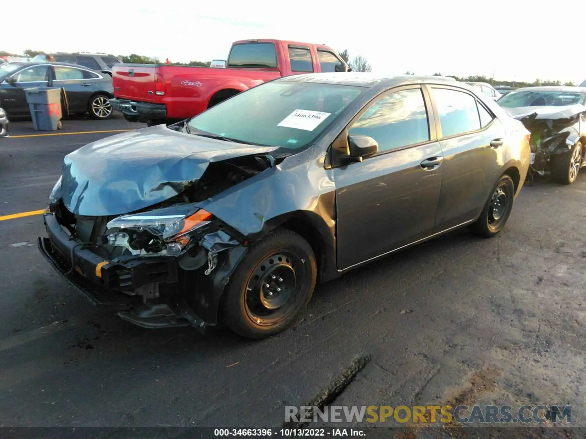 2 Photograph of a damaged car 5YFBURHE3KP940559 TOYOTA COROLLA 2019