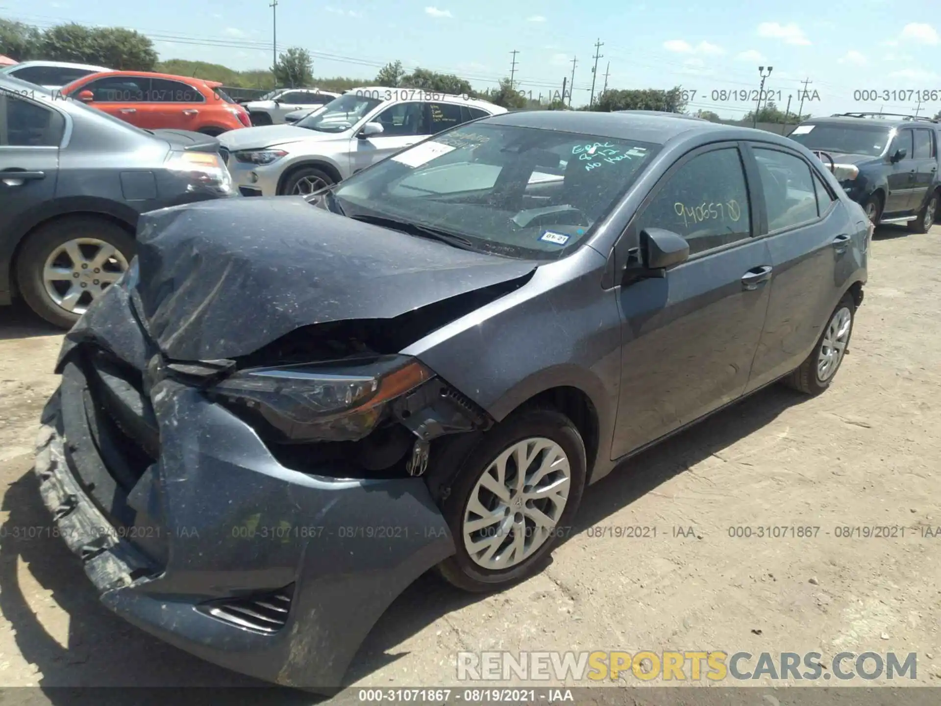 2 Photograph of a damaged car 5YFBURHE3KP940657 TOYOTA COROLLA 2019