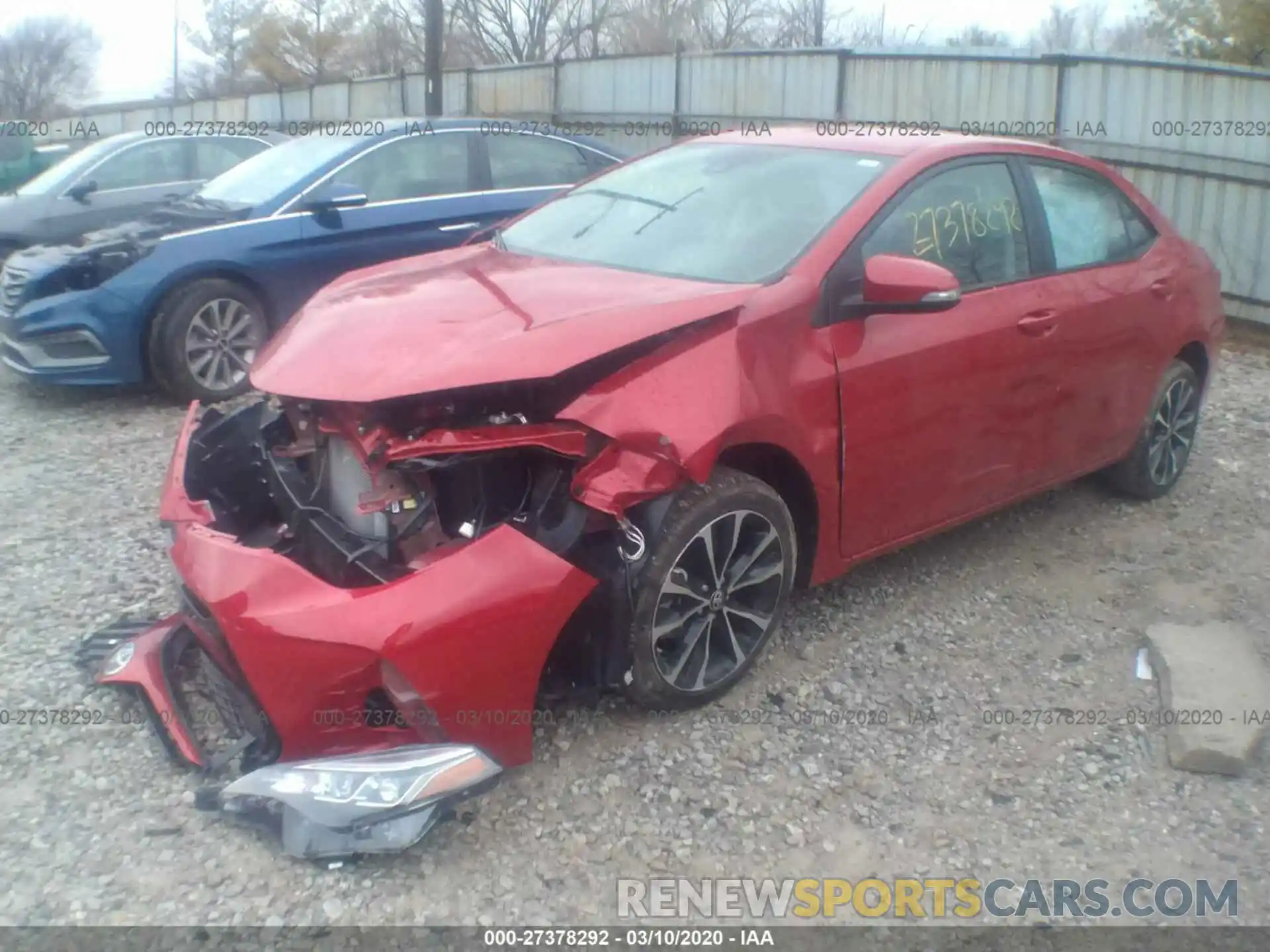 2 Photograph of a damaged car 5YFBURHE3KP943316 TOYOTA COROLLA 2019