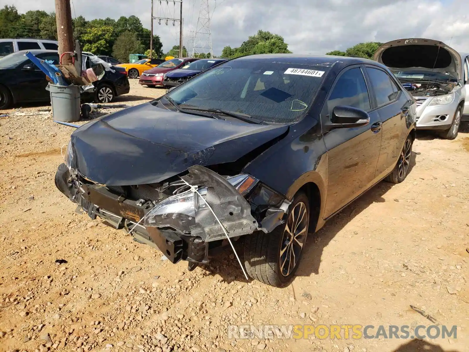 2 Photograph of a damaged car 5YFBURHE3KP945633 TOYOTA COROLLA 2019