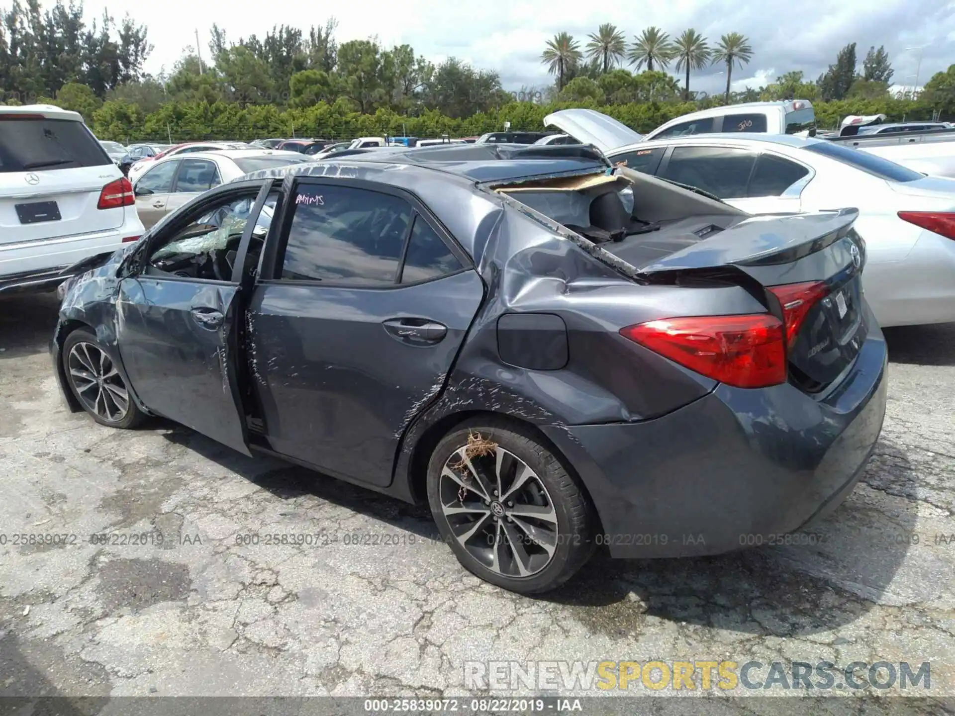 3 Photograph of a damaged car 5YFBURHE4KP857397 TOYOTA COROLLA 2019