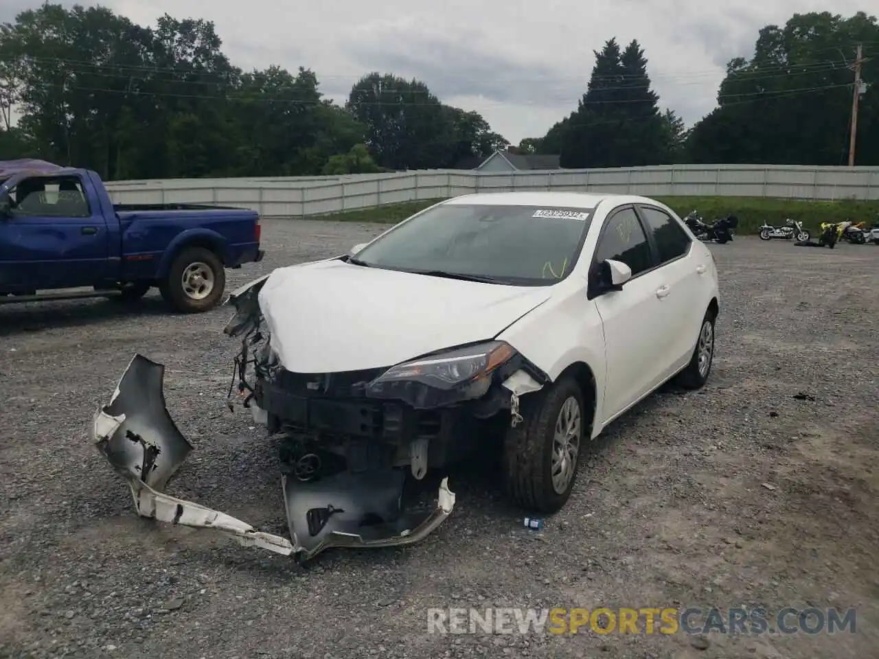 2 Photograph of a damaged car 5YFBURHE4KP858985 TOYOTA COROLLA 2019