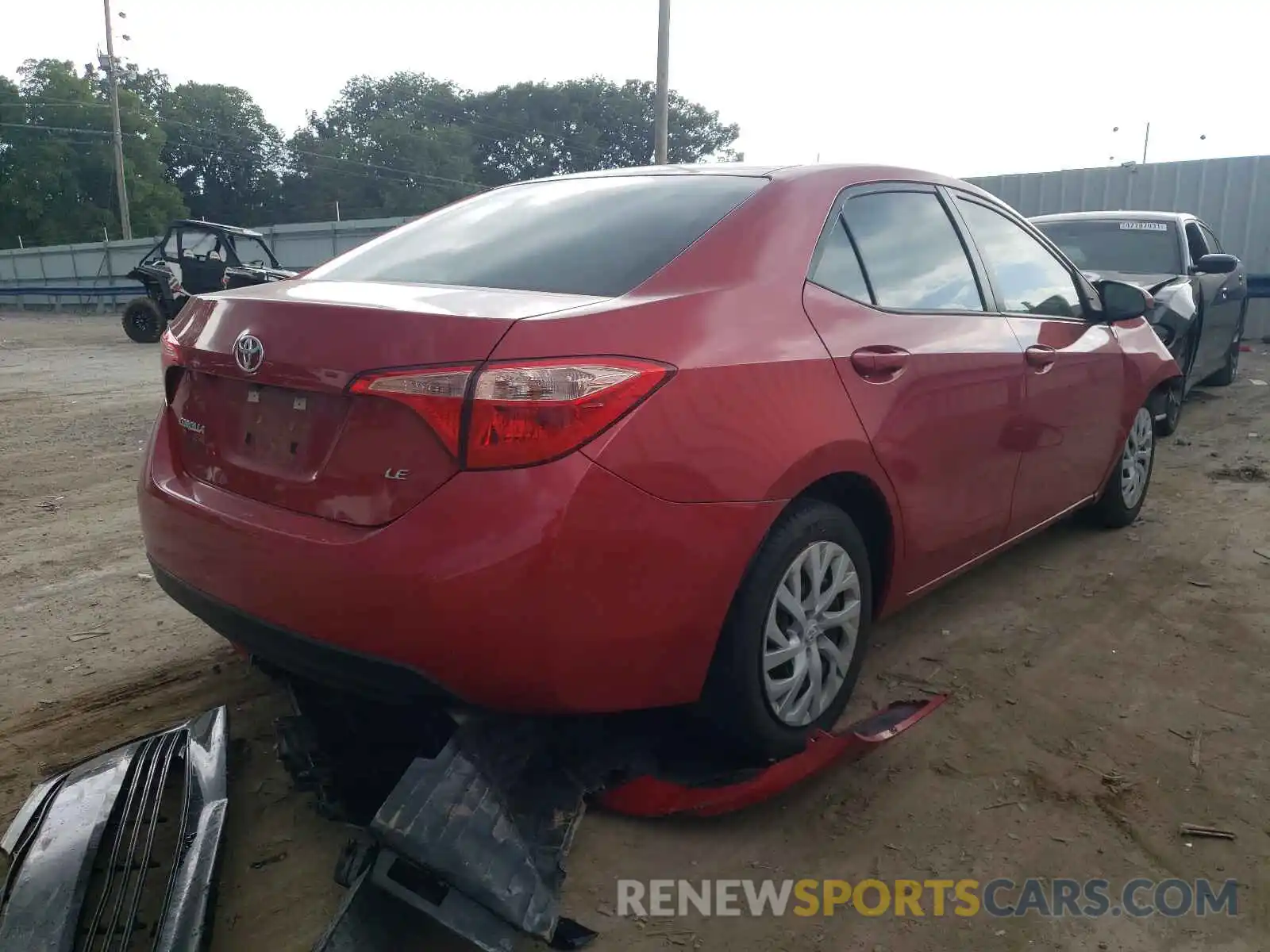 4 Photograph of a damaged car 5YFBURHE4KP862695 TOYOTA COROLLA 2019