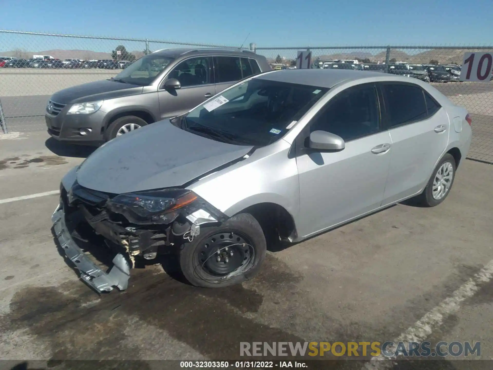 2 Photograph of a damaged car 5YFBURHE4KP863233 TOYOTA COROLLA 2019