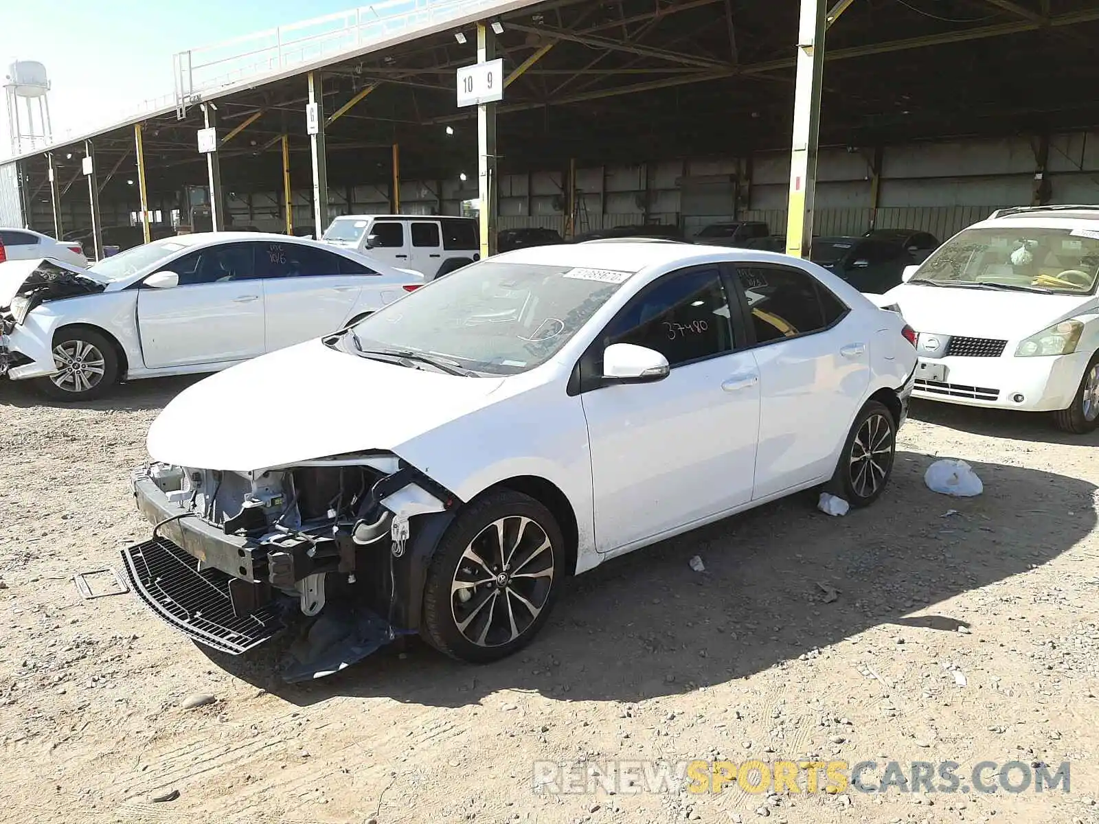 2 Photograph of a damaged car 5YFBURHE4KP863801 TOYOTA COROLLA 2019