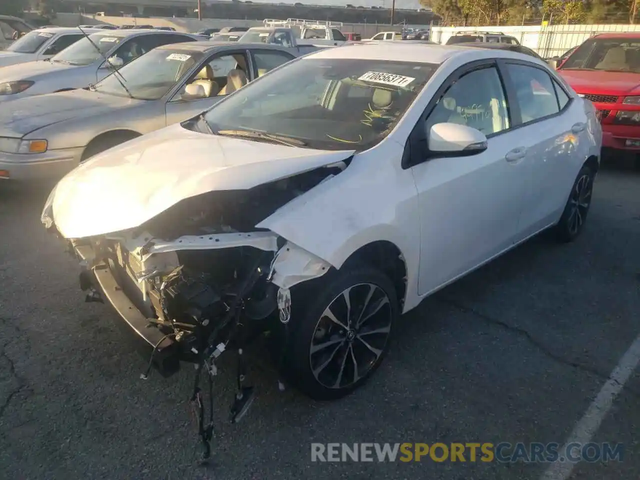 2 Photograph of a damaged car 5YFBURHE4KP868920 TOYOTA COROLLA 2019