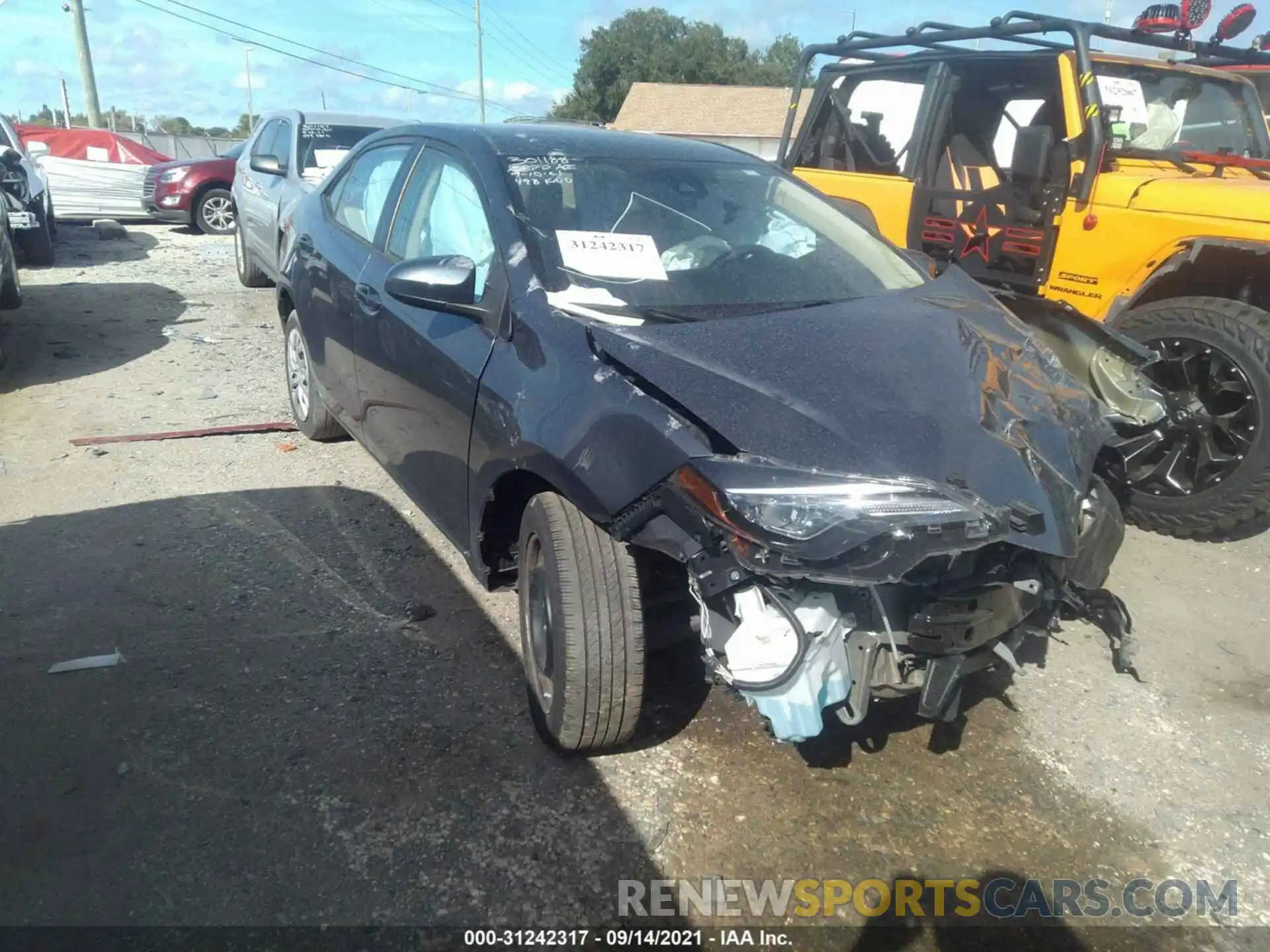 1 Photograph of a damaged car 5YFBURHE4KP870098 TOYOTA COROLLA 2019