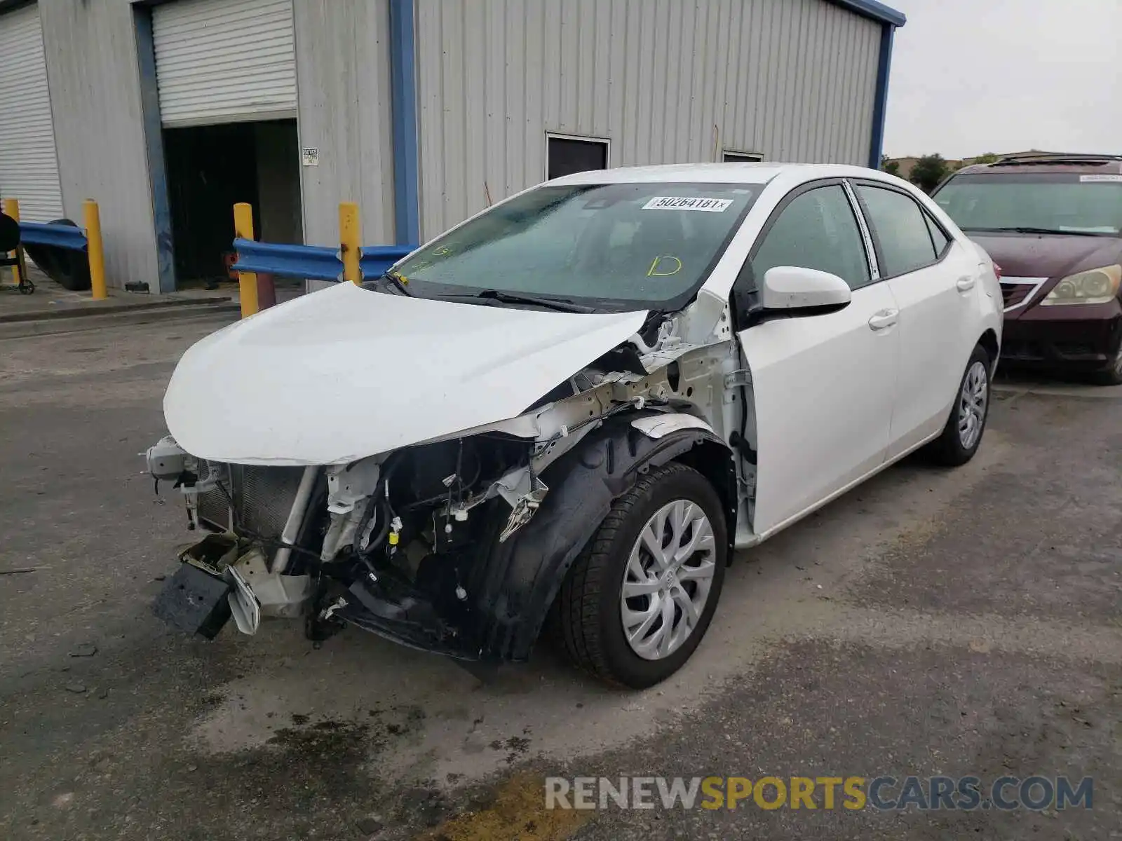 2 Photograph of a damaged car 5YFBURHE4KP878735 TOYOTA COROLLA 2019