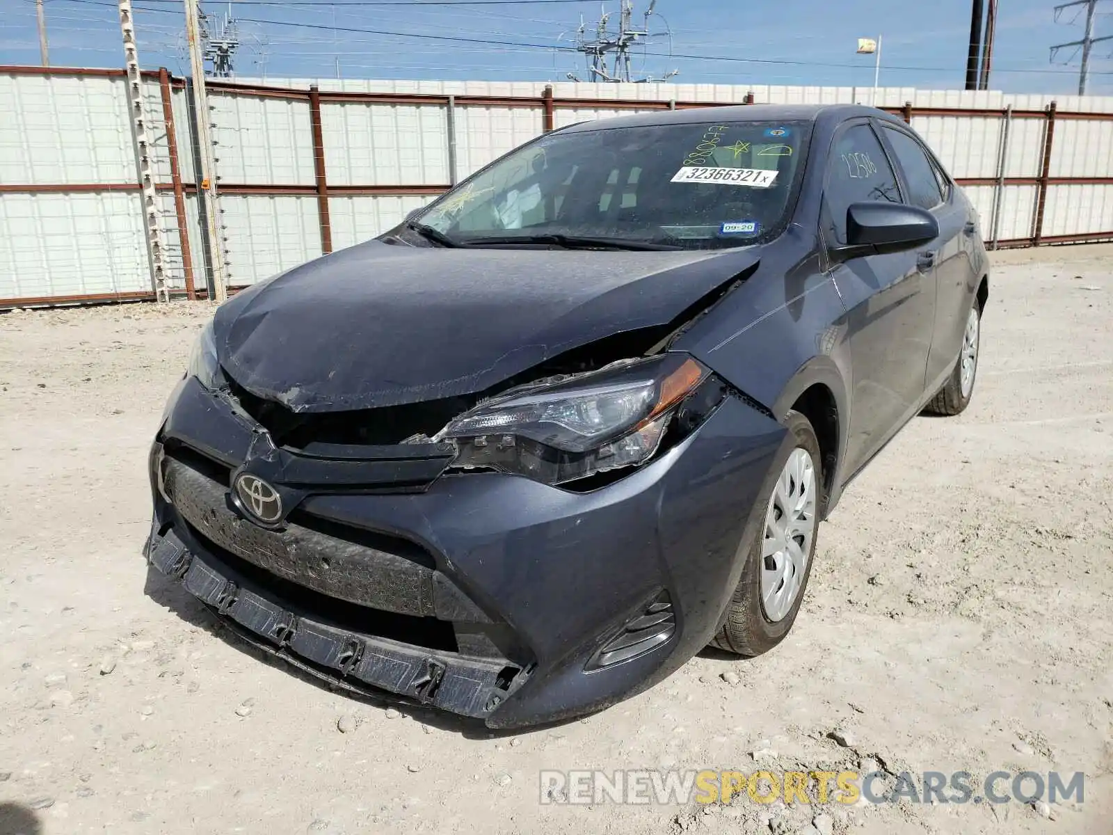 2 Photograph of a damaged car 5YFBURHE4KP880677 TOYOTA COROLLA 2019