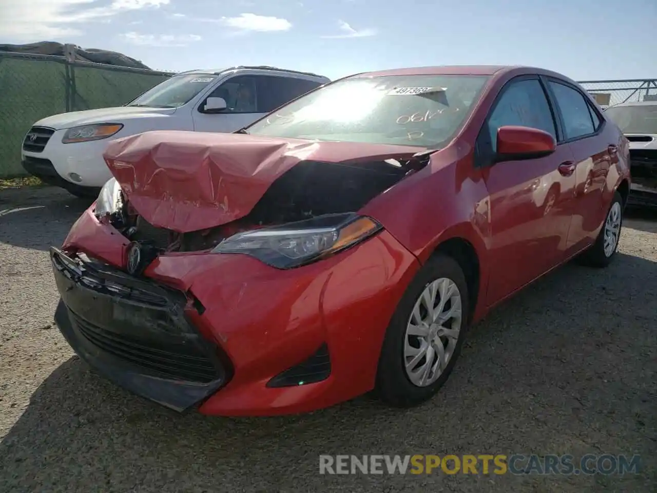 2 Photograph of a damaged car 5YFBURHE4KP887564 TOYOTA COROLLA 2019