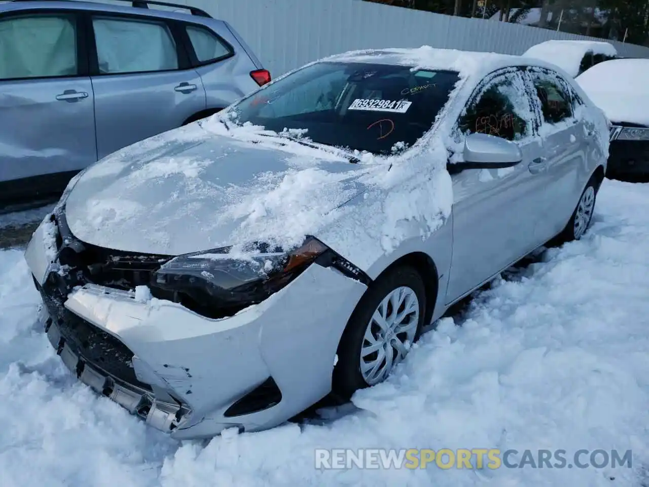 2 Photograph of a damaged car 5YFBURHE4KP889945 TOYOTA COROLLA 2019