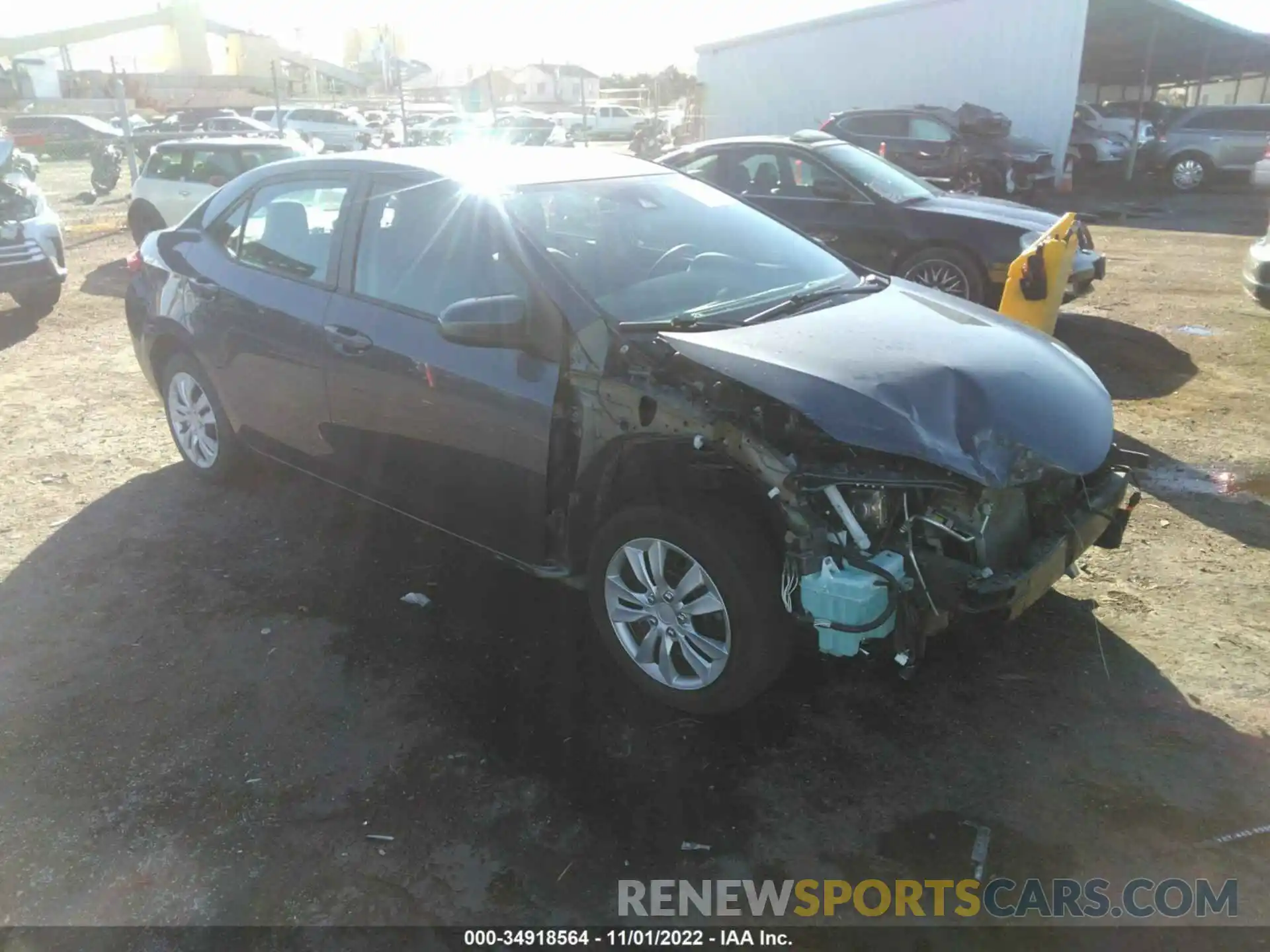 1 Photograph of a damaged car 5YFBURHE4KP893753 TOYOTA COROLLA 2019