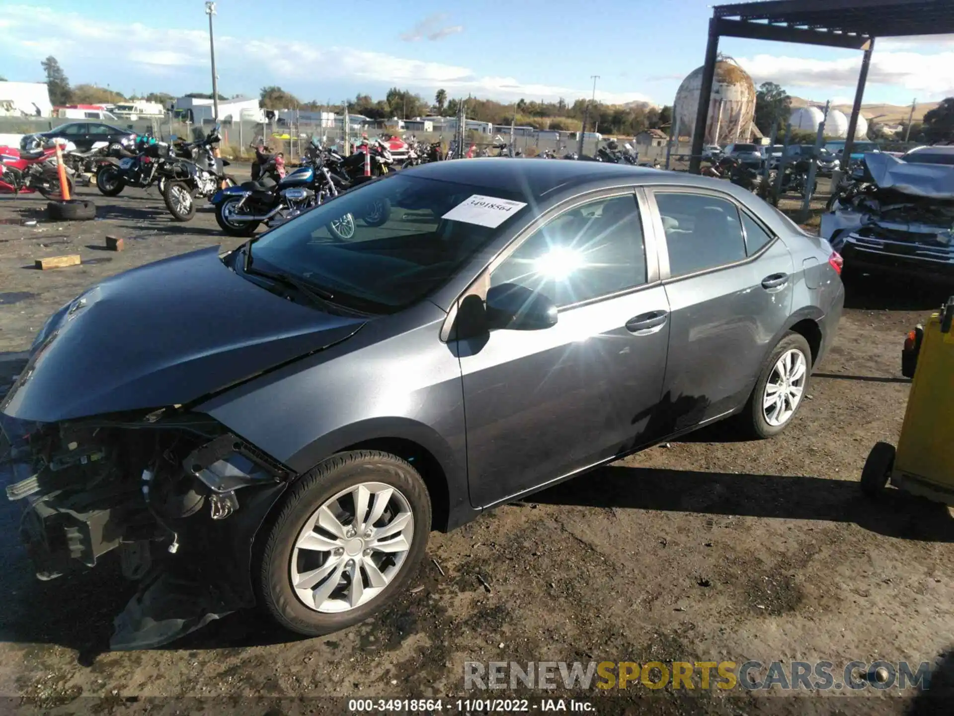 2 Photograph of a damaged car 5YFBURHE4KP893753 TOYOTA COROLLA 2019