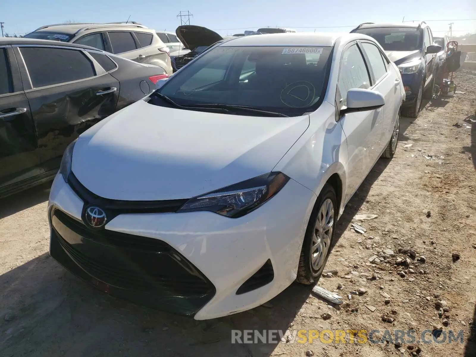2 Photograph of a damaged car 5YFBURHE4KP893901 TOYOTA COROLLA 2019
