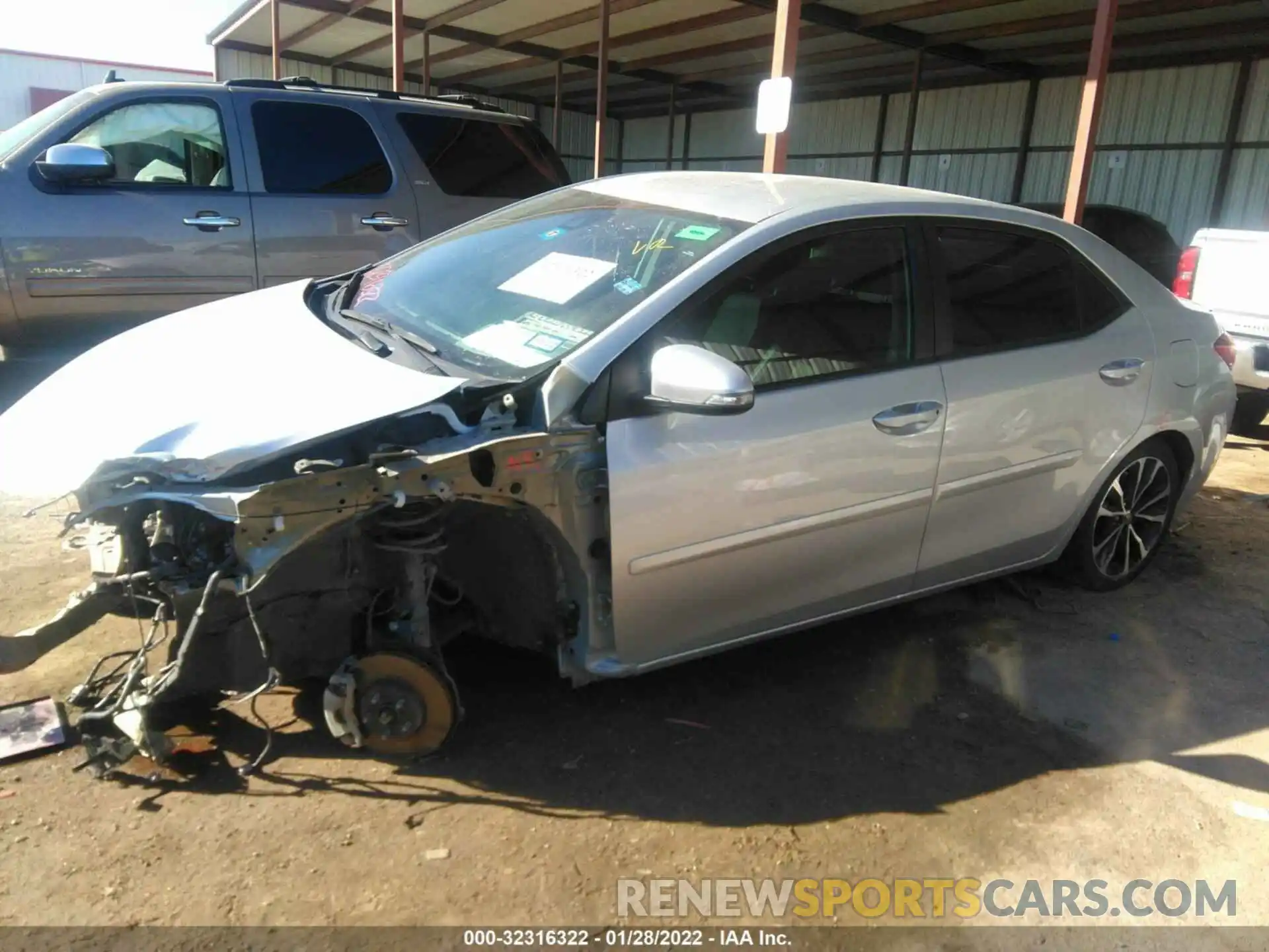 2 Photograph of a damaged car 5YFBURHE4KP895132 TOYOTA COROLLA 2019