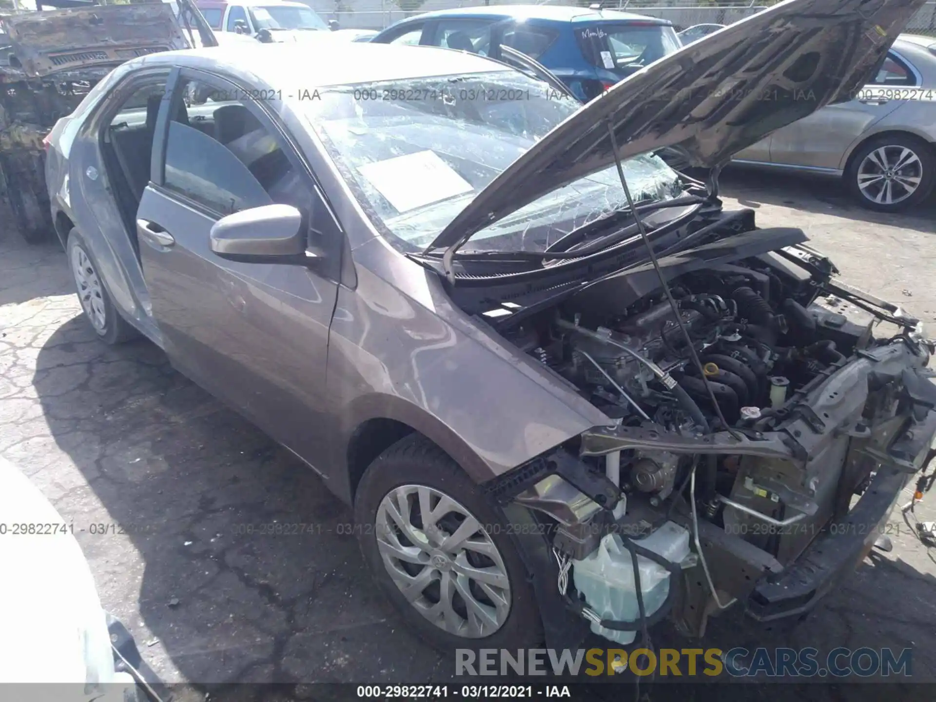 1 Photograph of a damaged car 5YFBURHE4KP899276 TOYOTA COROLLA 2019