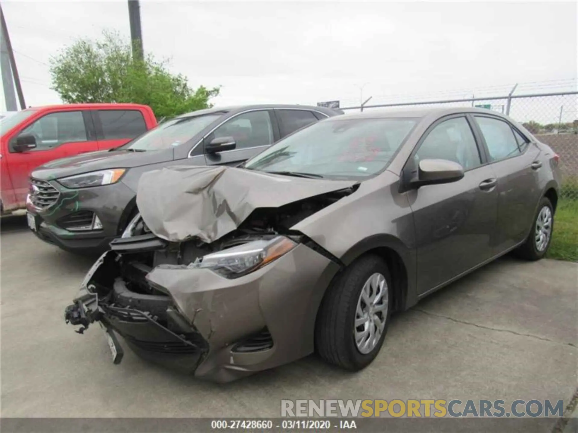 2 Photograph of a damaged car 5YFBURHE4KP905142 TOYOTA COROLLA 2019