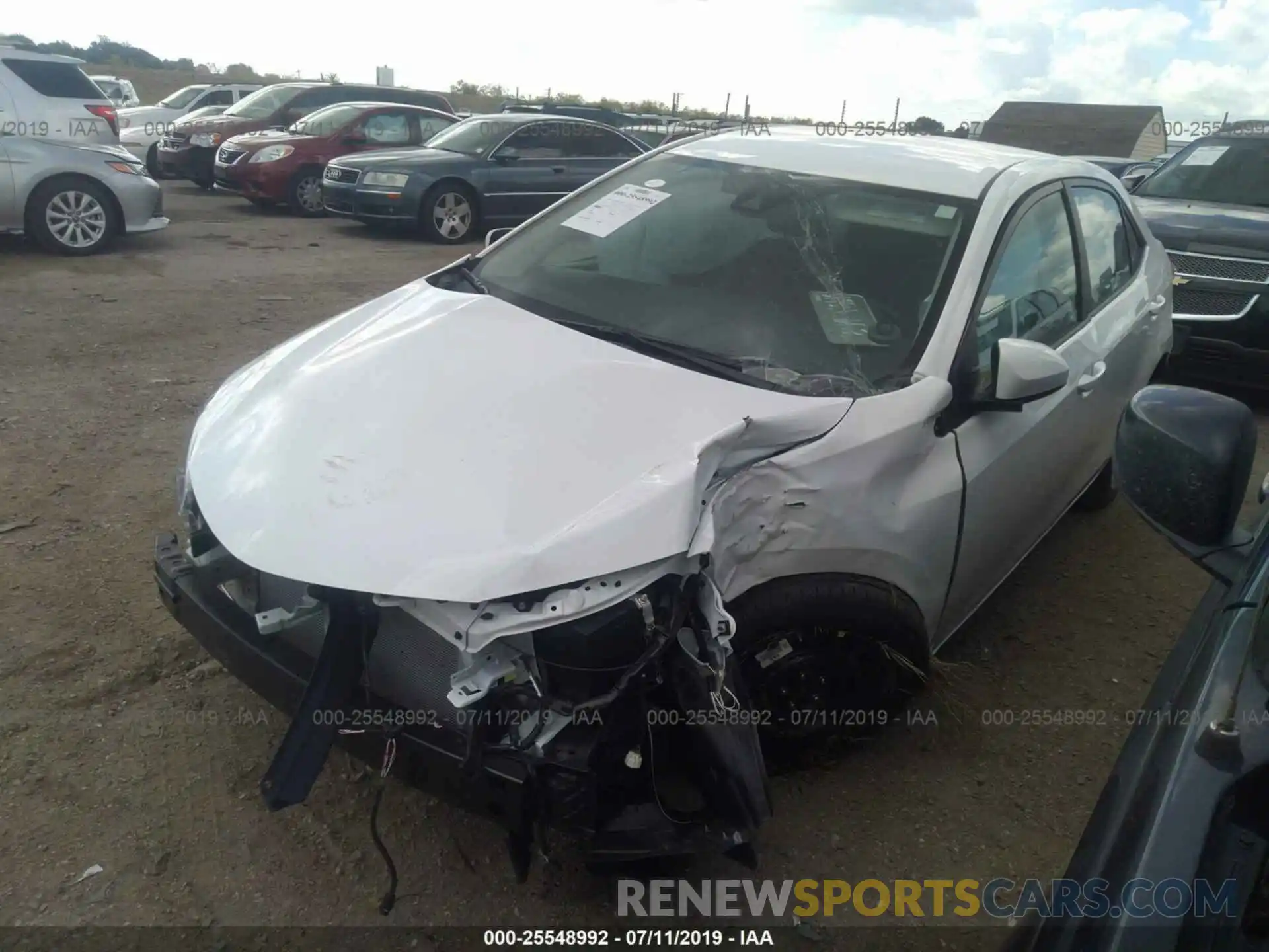 2 Photograph of a damaged car 5YFBURHE4KP907795 TOYOTA COROLLA 2019