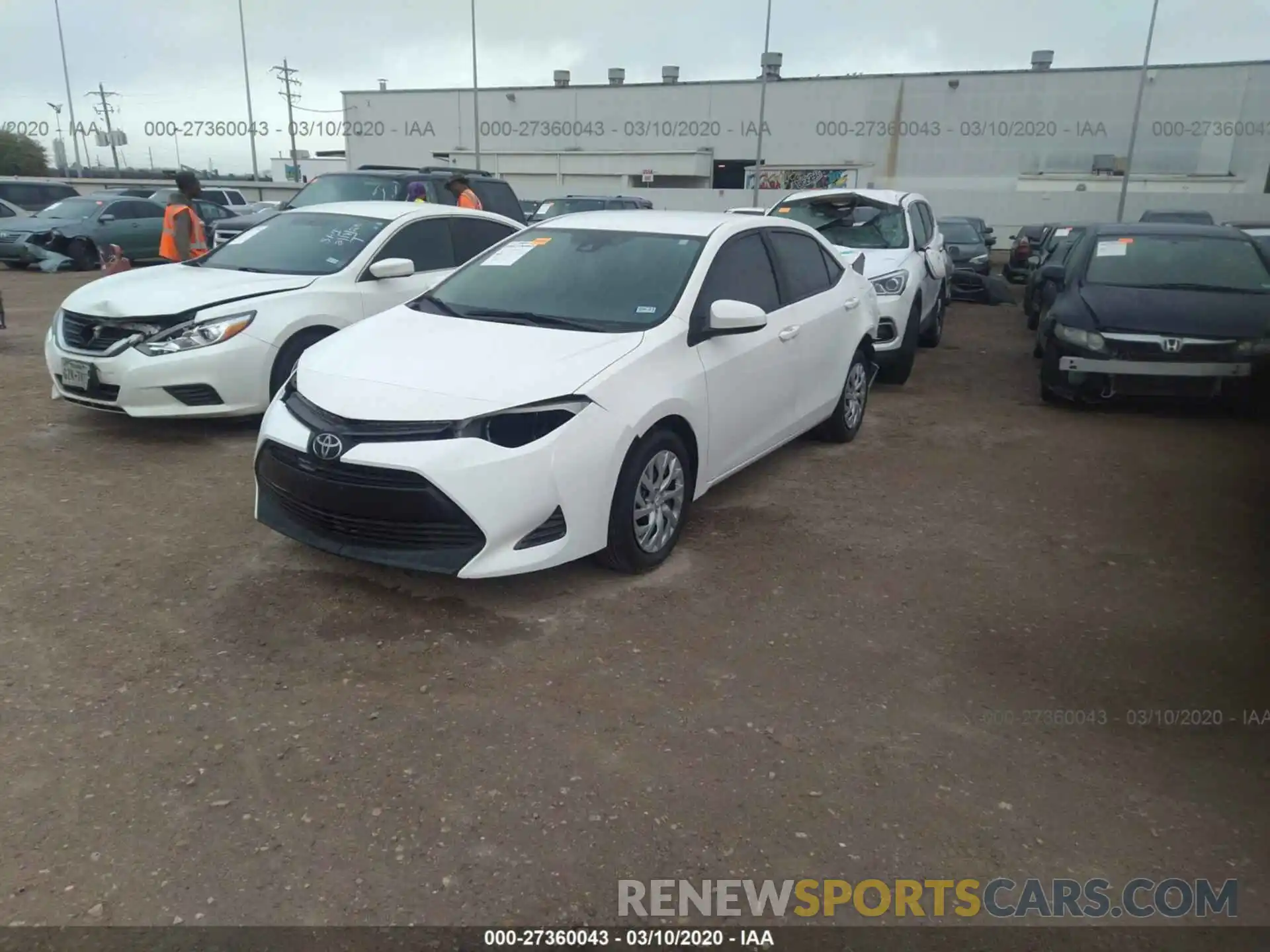 2 Photograph of a damaged car 5YFBURHE4KP910597 TOYOTA COROLLA 2019