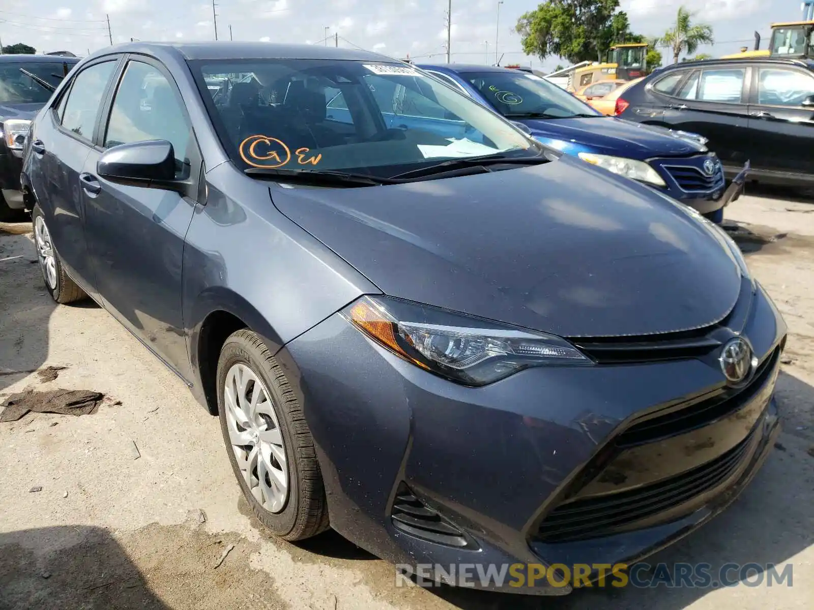 1 Photograph of a damaged car 5YFBURHE4KP922037 TOYOTA COROLLA 2019