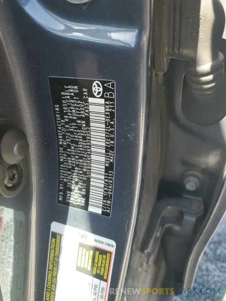 12 Photograph of a damaged car 5YFBURHE4KP929053 TOYOTA COROLLA 2019