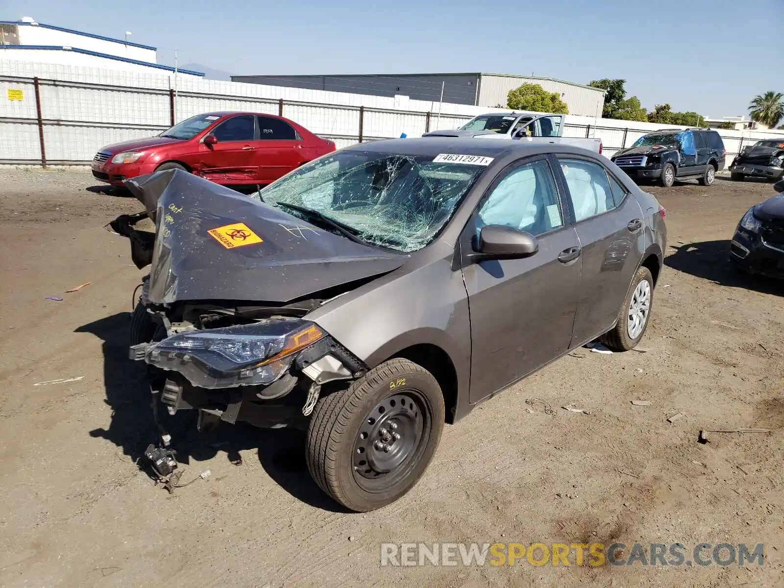 2 Photograph of a damaged car 5YFBURHE4KP934706 TOYOTA COROLLA 2019