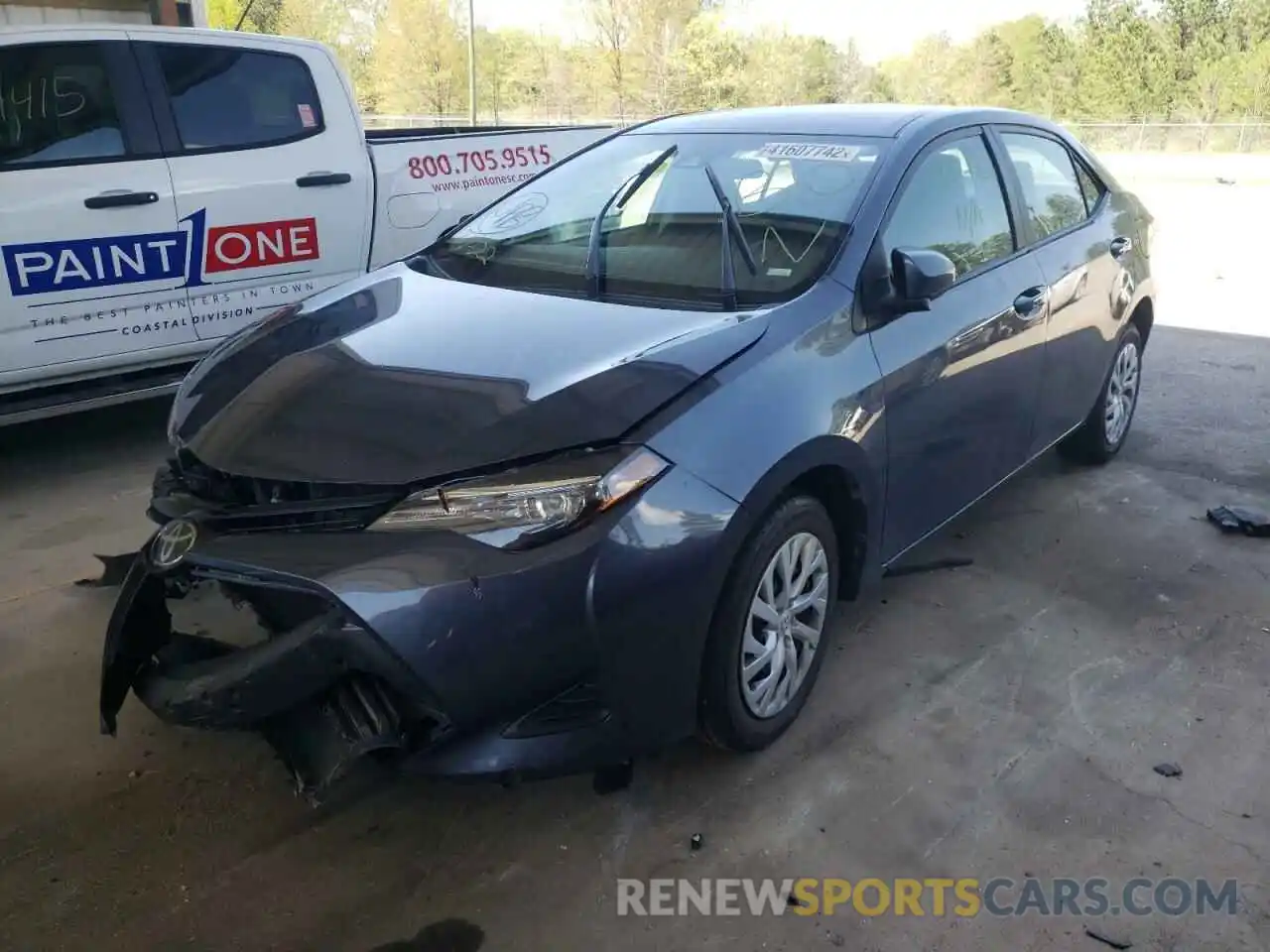 2 Photograph of a damaged car 5YFBURHE4KP936522 TOYOTA COROLLA 2019