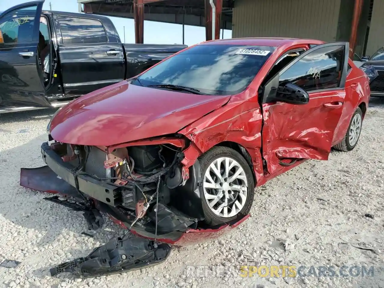 2 Photograph of a damaged car 5YFBURHE4KP937489 TOYOTA COROLLA 2019