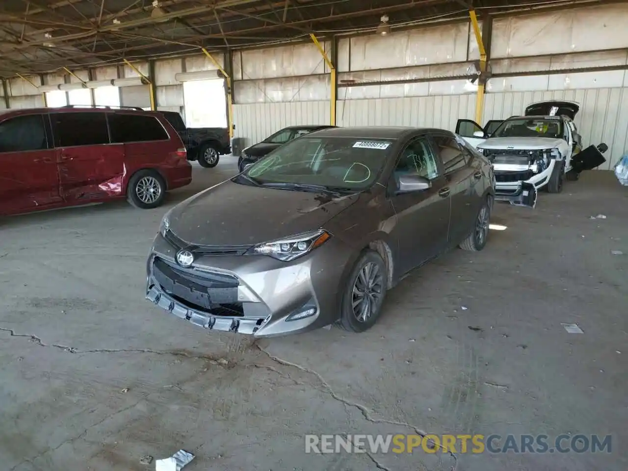 2 Photograph of a damaged car 5YFBURHE4KP939694 TOYOTA COROLLA 2019