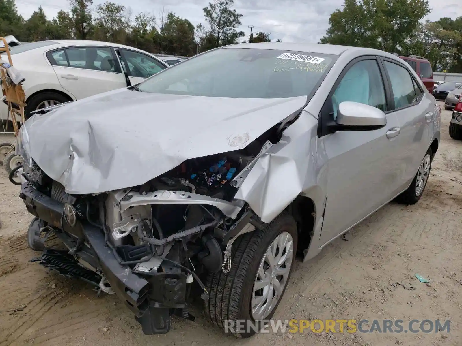 2 Photograph of a damaged car 5YFBURHE4KP939887 TOYOTA COROLLA 2019