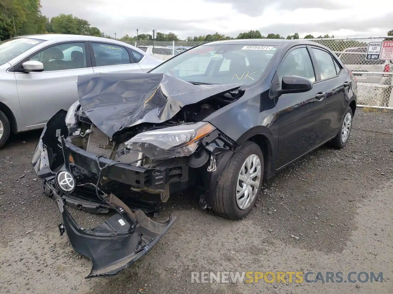 2 Photograph of a damaged car 5YFBURHE4KP941283 TOYOTA COROLLA 2019