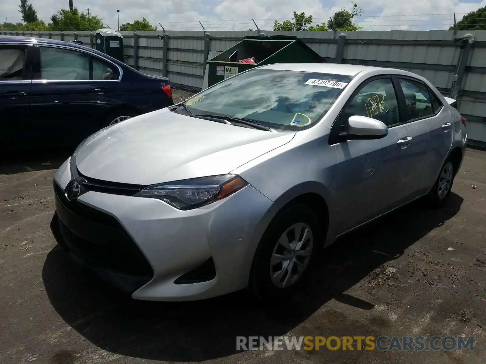 2 Photograph of a damaged car 5YFBURHE4KP944572 TOYOTA COROLLA 2019