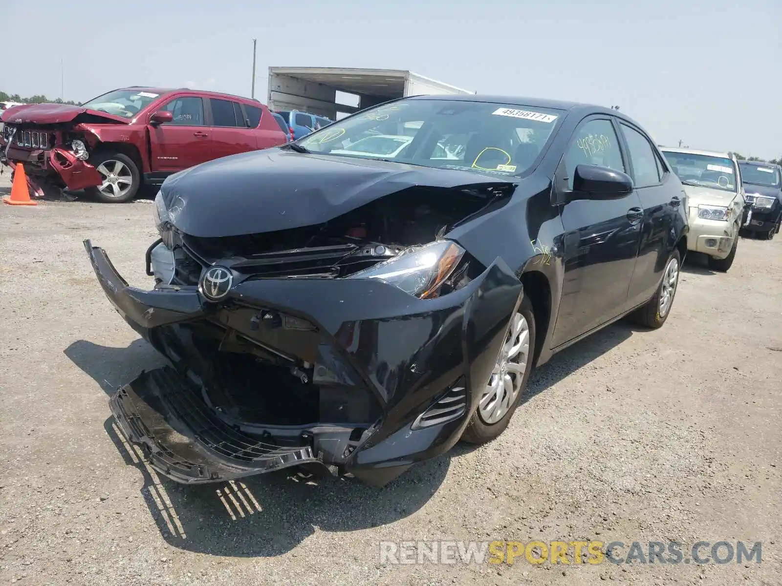 2 Photograph of a damaged car 5YFBURHE4KP947469 TOYOTA COROLLA 2019