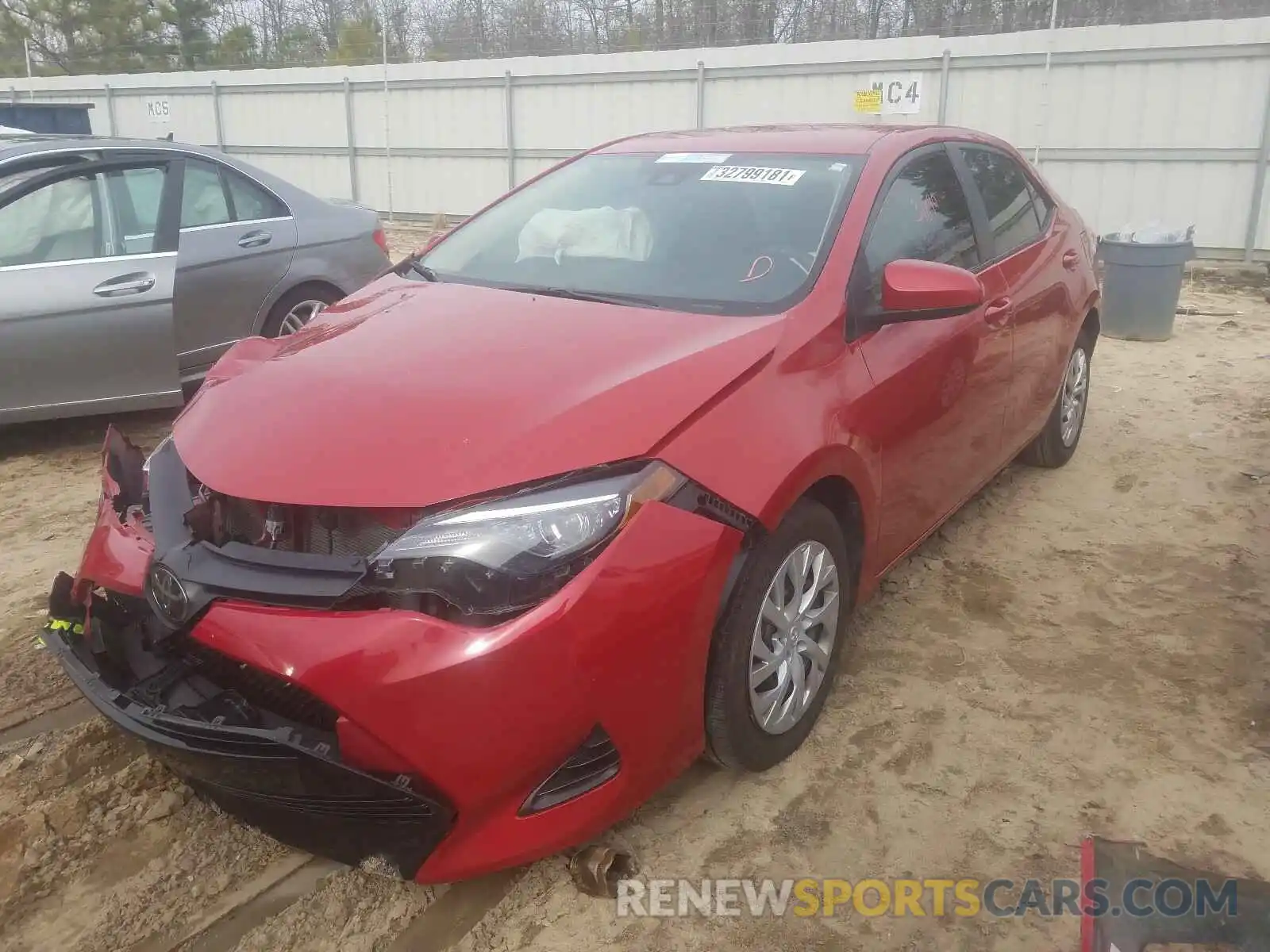 2 Photograph of a damaged car 5YFBURHE4KP949934 TOYOTA COROLLA 2019