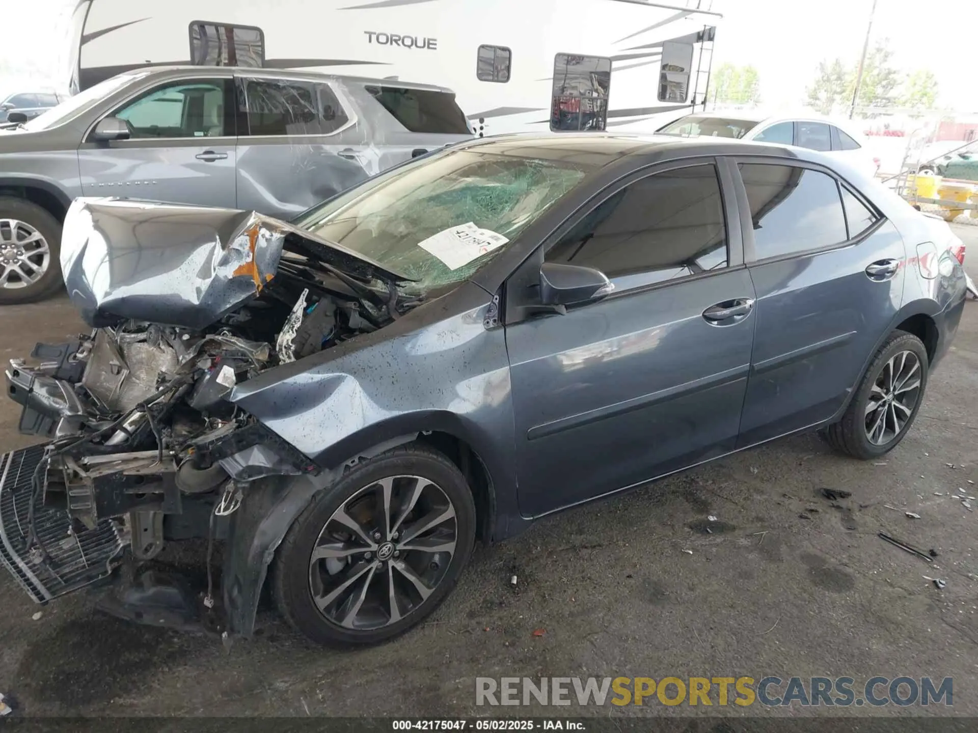 2 Photograph of a damaged car 5YFBURHE5KP862334 TOYOTA COROLLA 2019