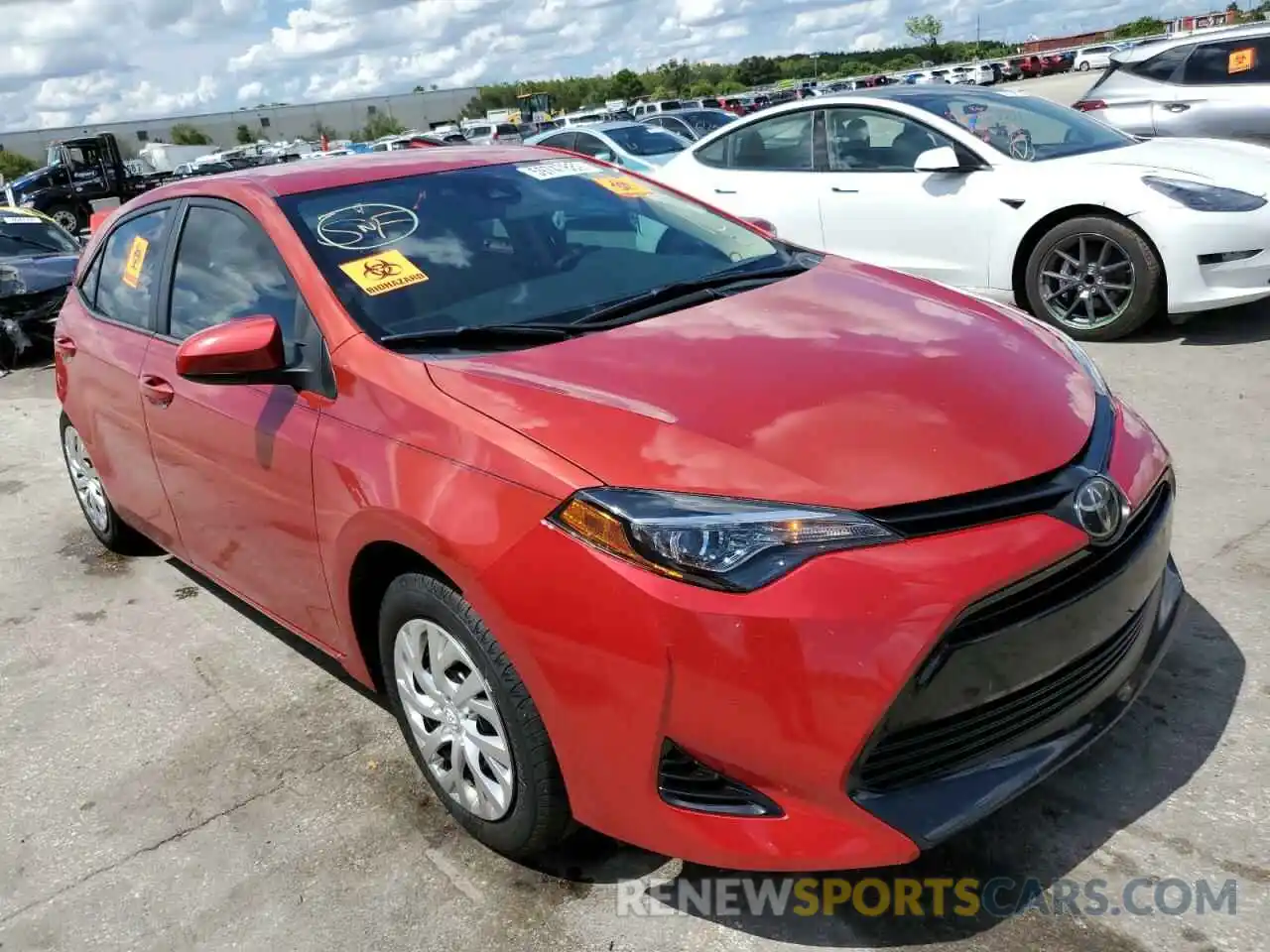 1 Photograph of a damaged car 5YFBURHE5KP868473 TOYOTA COROLLA 2019