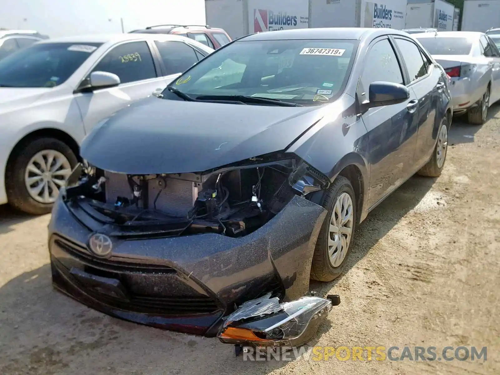 2 Photograph of a damaged car 5YFBURHE5KP873530 TOYOTA COROLLA 2019