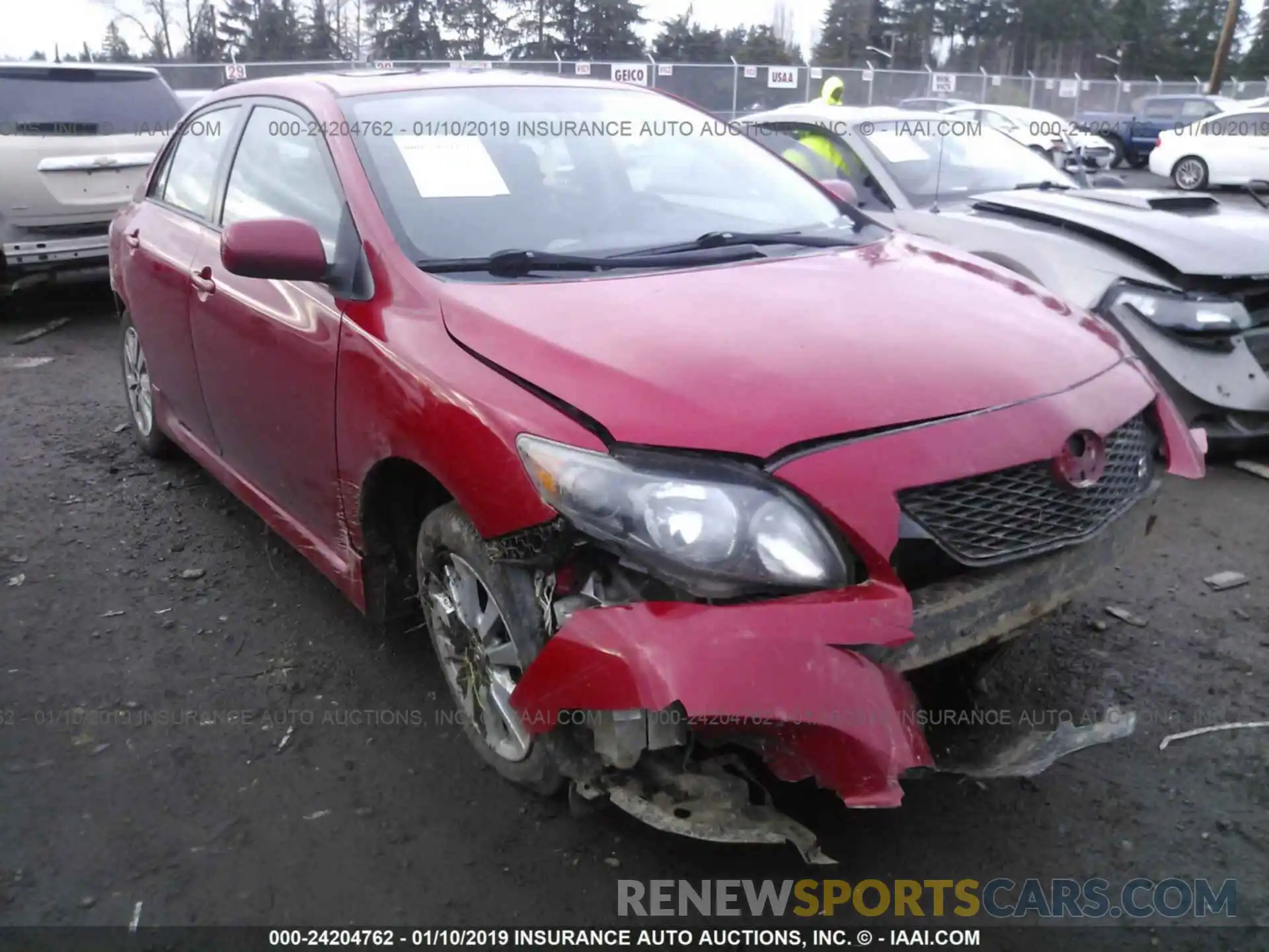 1 Photograph of a damaged car 5YFBURHE5KP874029 TOYOTA COROLLA 2019